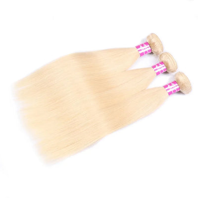 36 40 Inch Straight 613 Blonde Colored Human Hair Bundles 1/3/4 Pcs Remy Raw Hair Extensions 613 Colored Straight Weave Bundles