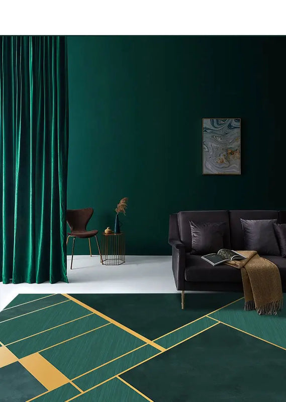 Modern Luxury Rugs Living Room Decoration Home Large Carpet for Bedroom Children's Room Decor Floor Mats Green Porch Doormat