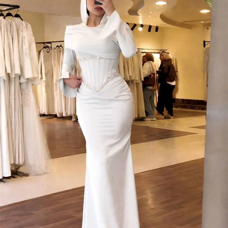 Contessa Custom Modest Mermaid Evening Dress Long Sleeve | SAMAG