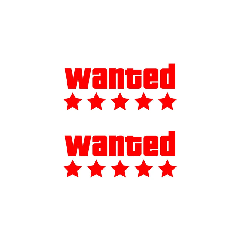 WANTED Motorcycle Sticker Vinyl Waterproof Decal Adaptable Motorcycle / Body / Helmet Motorcycle Decoration Accessories