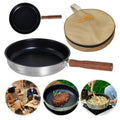 304 Stainless Steel Outdoor Camping Picnic Flat Bottomed Non Stick Pan, Steak, Fried Egg, Waffle, Cooking Essentials