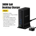 Essager 380W GaN Fast Charging Charger Stand 8-in-1 Desktop Laptop Charging Dock for iPhone 17/16/15 pro Max MacBook Air Xiaomi