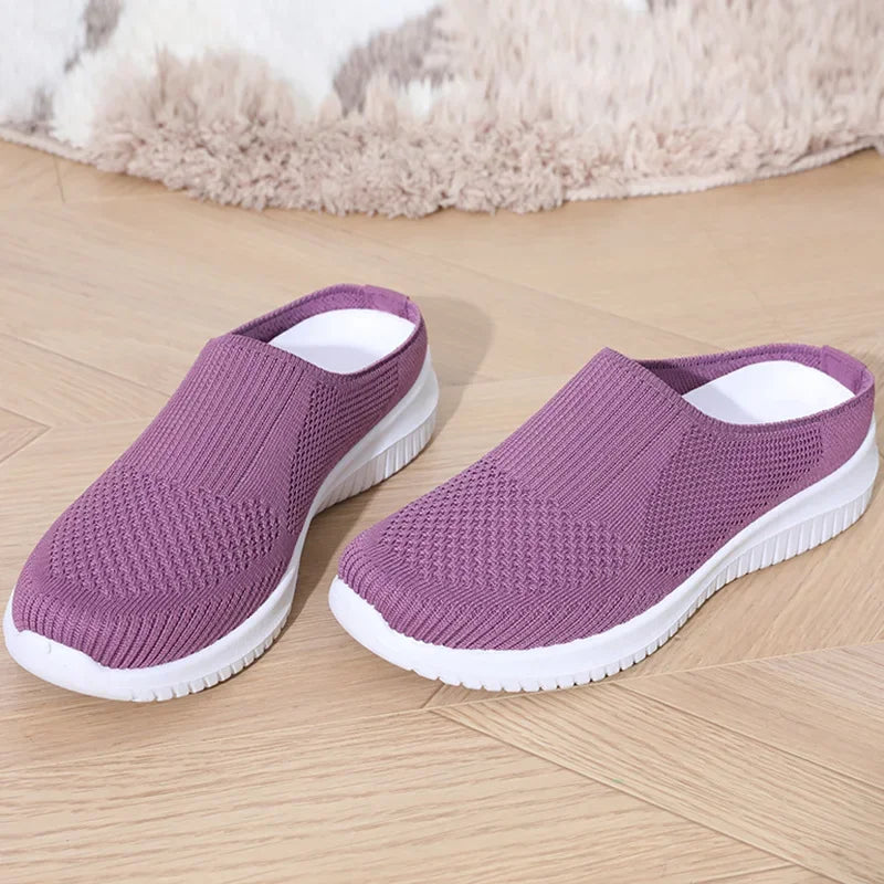 Women's Summer Shoes Plus Size Casual Single Ladies Shoes Soft Sole Cover Half Slippers Sale Shoes with Free Shipping