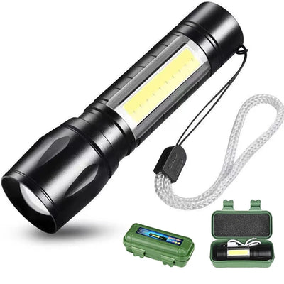 USB Rechargeable Mini Flashlight LED COB+XPE Portable | SAMAG