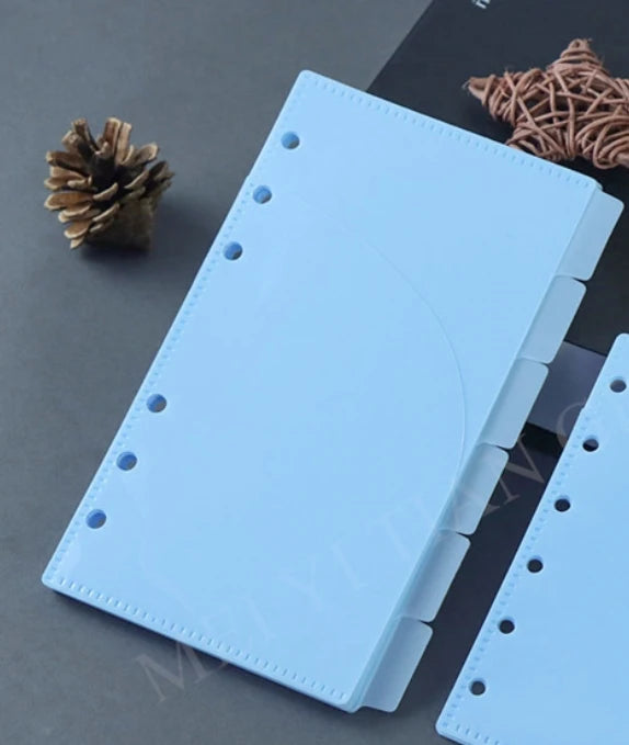 A6 A7 Pockets Binder Folders for 6Ring Notebook Divider Page Waterproof PVC Leaf Document Filing Bag