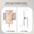 22-inch Mobile TV Android 12.0 6+128G Rotatable Angle Height Adjustable Portable Touch Screen Monitor Smart TV with Stand