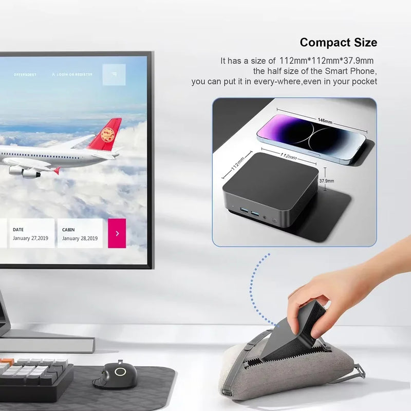 Intel i9 Windows11 Mini PC Protable Gaming i9 10980HK N150 16/32GB RAM WIFI6 BT5.2 4K 1/2TB SSD 1000Mbps Mini Gamer Computer PC
