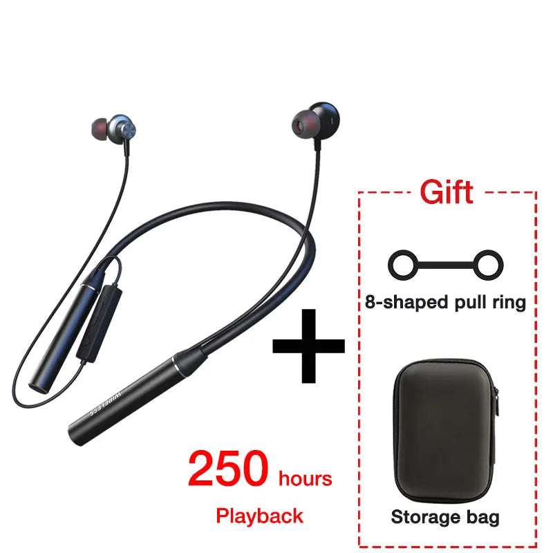 EARDECO 180 Hour Playback Bluetooth Headphones Bass Wireless Headphones Earphones with Mic Stereo Neckband Sport Headset TF Card