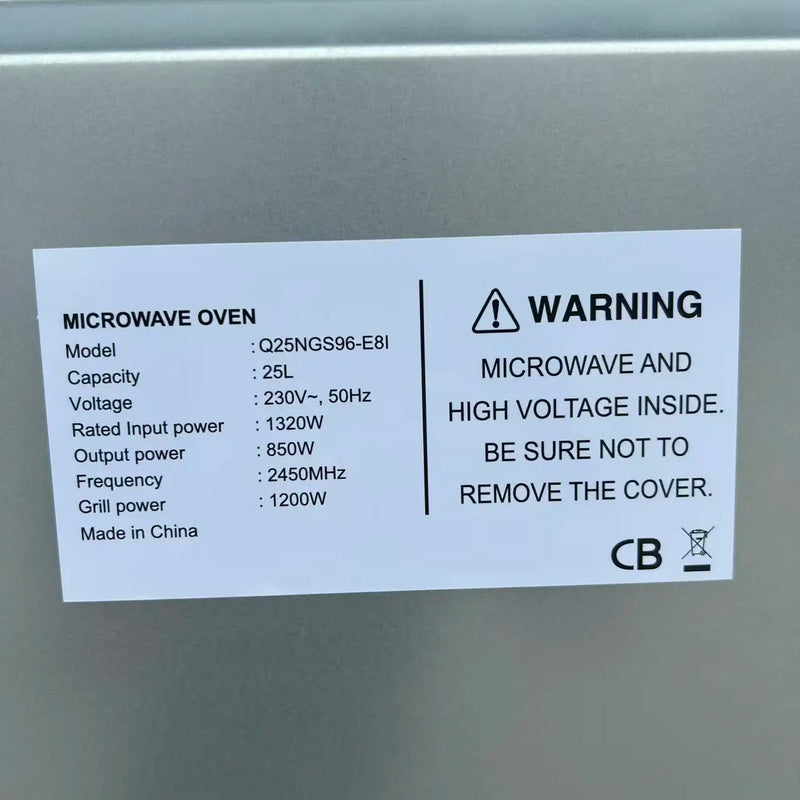 Electric Built-in Microwave Oven All in One Compact 25L Electric Oven 220v-50hz EU Standard 1320W Input Black Color
