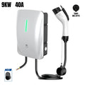 Electric Car Charger 22KW 11KW 7KW Wallbox 3Phase EV Charger Type2 IEC62196-2 Type1 J1772 Socket 5M Cable with Cards APP