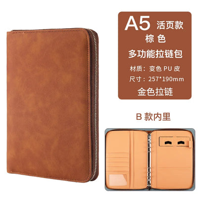 New A5 Binder with Phone stand, PU Leather Portfolio | SAMAG