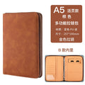 New A5 Binder with Phone stand,PU Leather Portfolio Budget Binder Cover,6 Rings Refillable Notebook Planner Cover with Zipper
