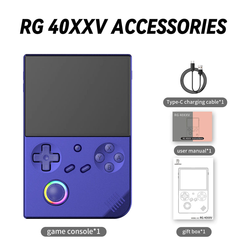 ANBERNIC RG40XXV Portable Vertical Handheld Player 4" IPS OCA Hall Joystick RGB Lighting Linux Streaming Ebook MP4 Gift