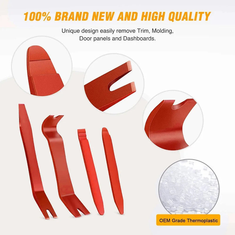 9/5/4Pcs Car Trim Removal Tools and Multifunctional Seal Removal Set for Auto Door Panel Clip Remover Pry Bar Set