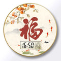Modern wall clock for living room, home use, creative, silent, drill-free wall-mounted decorative painting electronic clock