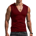 Men's vest V-neck vest solid color casual breathable slim sleeveless T-shirt men's wholesale