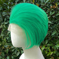 Light Green Short Bob Cut for Women Cosplay 13x4 Lace Front Wigs for Men Glueless Synthetic Hair Heat Resistant Free Part 150%