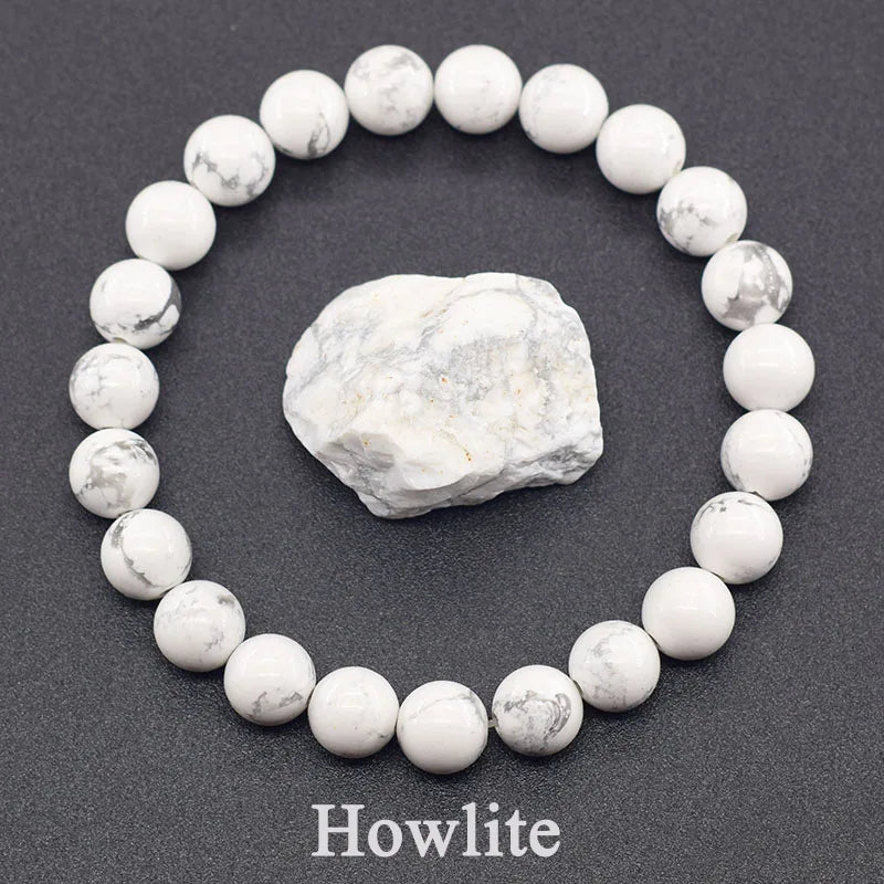 Women's Genuine Tree Patterned Agates Beads Bracelet Real