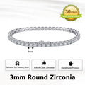 ORSA JEWELS Authentic 925 Sterling Silver Tennis Chain Bracelet Moulding Process Hanmade High-end Hand Chain for Man Woman SB128