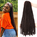 Synthetic Crochet Braiding Hair Extensions Dreadlocks Ombre Brown Colored X-TRESS Soft Straight Faux Locs Braids Hair For Women