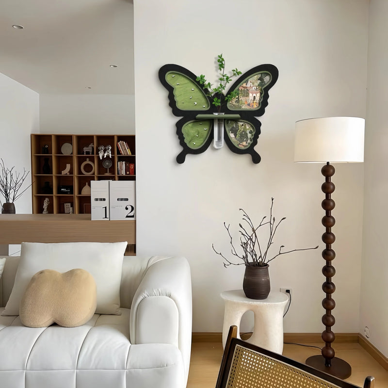 French Butterfly Living Room Decoration Painting Hydroponic Green Plant Hanging Painting Dining Room Sandstone Mural Painting