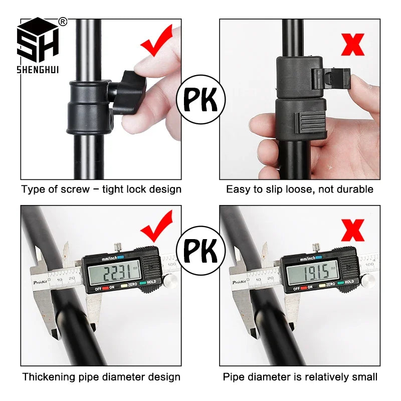 SH Photography1.5*2/2*2M T-Shape Backdrop Background Stand Frame Support System Kit For Photo Studio Video Chroma Key With Party