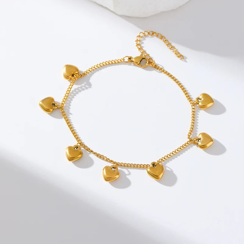 GANPUP 316L Stainless Steel Delicate Pearl Starfish Charms Bracelet For Women Texture Waterproof Wrist - Visuel 11 | SAMAG