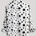 Men's Long Sleeves Shirt Tops Polka Dot Lapel Clothing | SAMAG