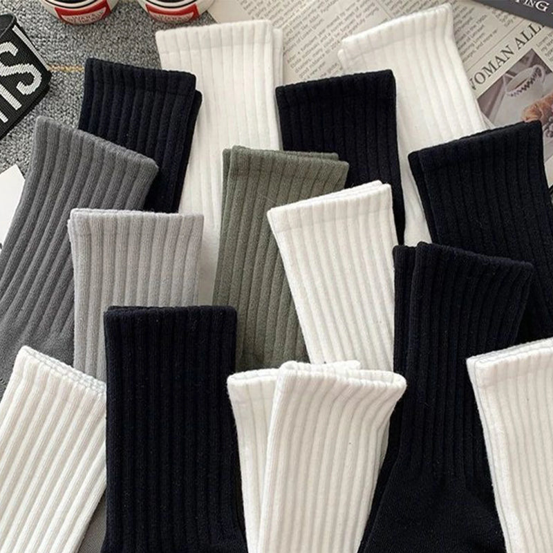 New 5 Pairs Cool Men Black White Warm Socks Set Autumn | SAMAG
