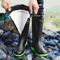 Winter Thickened Anti-slip Men's Rain Boots High Waterproof Reflective Work Fishing Shoes Warm Water Shoes Rubber Shoes for Men