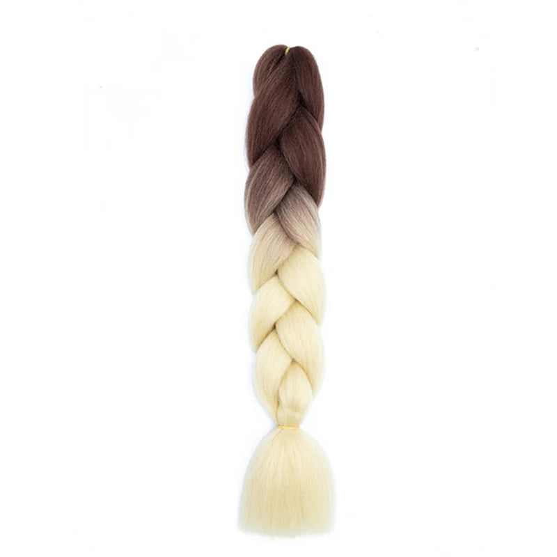 24 Inches DIY Jumbo Braiding Hair Synthetic Hair Extensions Afro Ombre Crochet Braid Hair Wholesale For Women