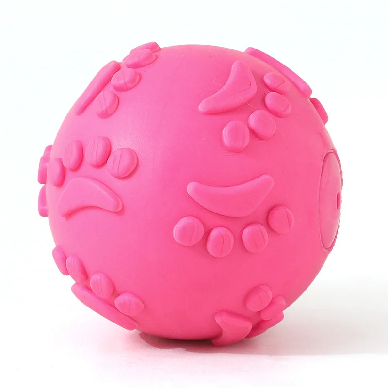 Dogs Interactive Toys Soft TPR Toys for Dog Pet Teeth Cleaning Bite Resistance Squeaky Dog Ball Toy