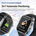New Men Accurate Health Diagnosis ECG Smart Watch Blood Pressure Blood Oxygen Blood Fat Uric Acid Temp Bluetooth call Smartwatch