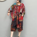 Chinese Style Women Summer Pant Northeast Floral - View 3 | SAMAG