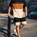 New Summer Vacation Leisure Daily 3D Men's Sports Wear Large Round Neck Short sleeved T - shirt Set Casual Street | SAMAG