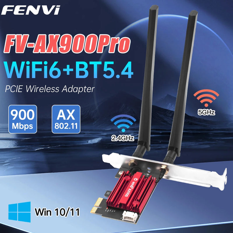 FENVI AX900 WiFi 6 PCI - E Adapter BT 5.4 900Mbps Dual Band 2.4GHz/5GHz 802.11AX Wireless Network Wi - Fi6 - Visuel 7 | SAMAG