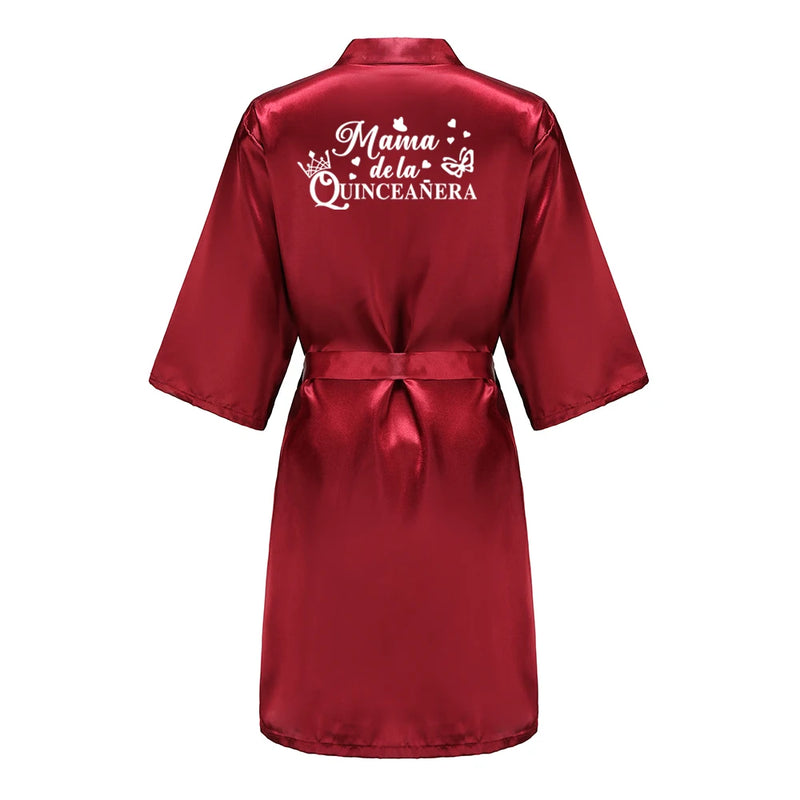 Mis Quince Años Bathrobe Mama de la Quinceañera Robe | SAMAG