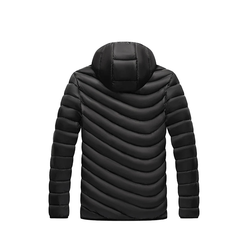 Autumn Winter Men Parkas Windbreaker Warm Casual Outdoor Fashion Mens Down Jackets Windproof Cotton Thicken Male Hooded Coats