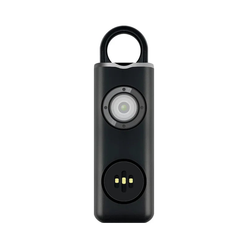 130dB Rechargeable Personal Alarm Keychain, LED Flash Emergency Security Alarm Portable Self-Defense Device for Women Student