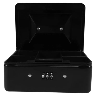 Portable Small Steel Cash Box Combination Lock Lockable Storage Organizer Secure Money Document Holder Key Safe | SAMAG