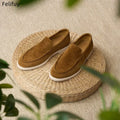 Men's Cow Suede Loafers Slip On Casual Shoes Comfortable Flat Driving Moccasins Fashion Lazy Loafers For Men Daily Wear Shoes