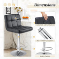 JHK PU Leather Bar Stools Set of 2,Upholstered Counter Height Bar Stools,SGS Certified Gas Gylinder Comfortbale Backrest