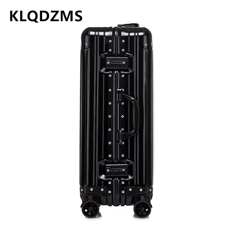 KLQDZMS 20"24"26"29Inch Business Luggage All Aluminum Magnesium Alloy Boarding Box Large Capacity Trolley Case Men's Suitcase