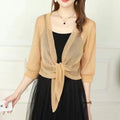 Women's Sparkling Lace - Up Cardigan Summer Sheer Cover Up - View 2 | SAMAG