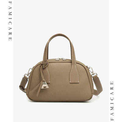 Elegant Genuine Leather Boston Handbag Women’s Shoulder | SAMAG