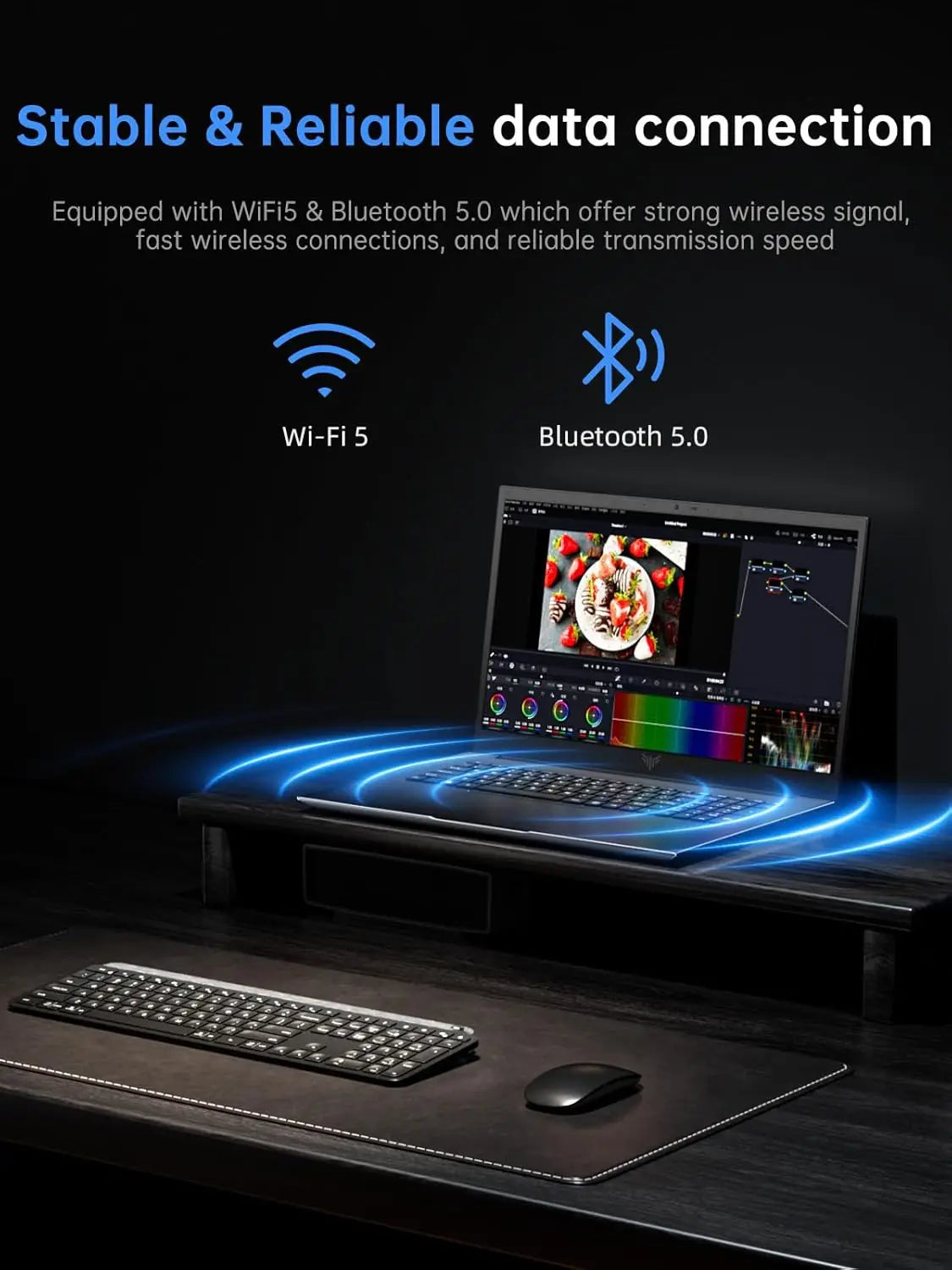 KAMRUI 18.5"Laptop Computer Intel N150/AMD R3 4300U 16GB DDR4 512GB M.2 SSD Windows11 PRO 8000mAh Battery Wifi5 Desktop Notebook