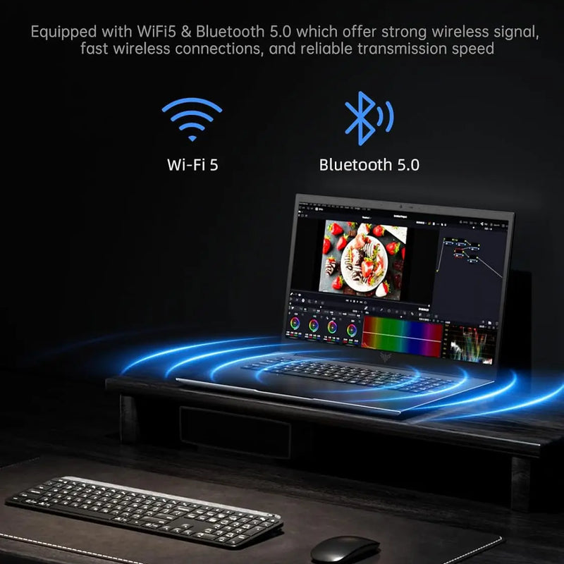 KAMRUI 18.5"Laptop Computer Intel N150/AMD R3 4300U 16GB DDR4 512GB M.2 SSD Windows11 PRO 8000mAh Battery Wifi5 Desktop Notebook
