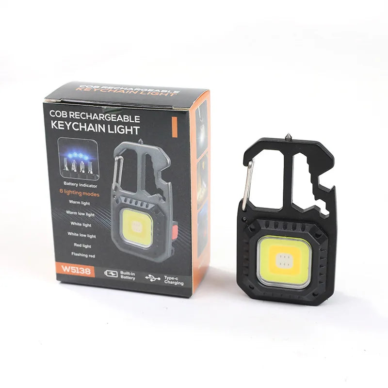 1-5PCS Mini 1500LM LED Flashlight Work Light Portable Pocket Flashlight Keychains Torch USB Rechargeable For Outdoor Camping