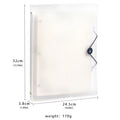 3Pcs Frosted Transparent A4 Loose Leaf Binder 3 Hole Punchless Snap Button File Folder Office School Document Storage Organizer