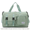 Durable Nylon Travel Duffle Bag, Portable Sports Gym Bag for Overnight Trips Shoulder Duffel Training Bag, Spacious Argyle